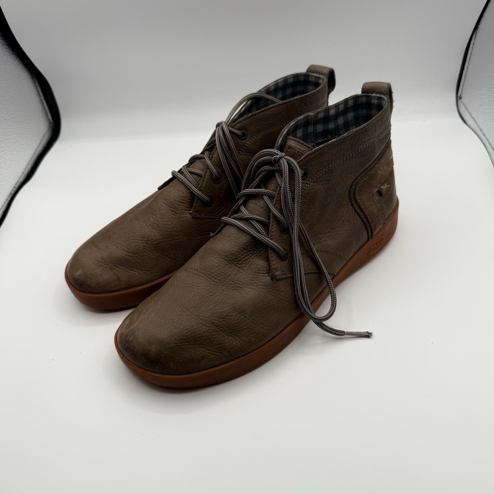 Chaco Davis Mid Top Leather Casual Ankle Boot Size US 11 Grey JCH106687